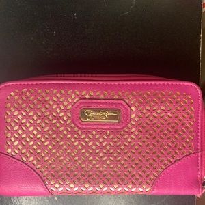 Jessica Simpson wallet. Pink and Gold Leopard inte